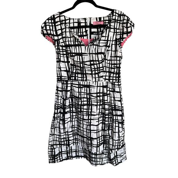 Eliza J Dresses & Skirts - Women's Eliza J Black and White Criss Cross Sheath Cocktail Party Dress Size 8